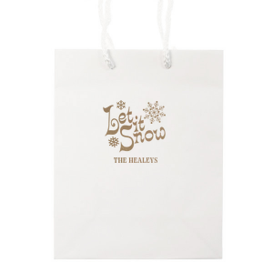 Showcase your holiday spirit this year with the let It Snow Bag. The versatile bag is stylish and functional, available in a wide selection of styles and colors to best suit your needs. Customize your design to add a unmistakable personal flare!