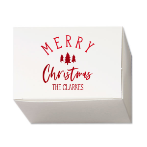 Our custom Stardream Jupiter Red Rectangle Box with Matte White Foil has a Forest graphic and is good for use in Christmas, Floral themed parties and will make your guests swoon. Personalize your party's theme today.