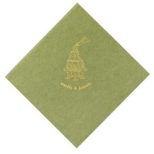 Cheers to a classic! Our Classic Champagne Tower Napkin is one of our most popular designs available in a variety of paper and ink colors. Customize your product to best suite your impeccable taste for your upcoming function or event.