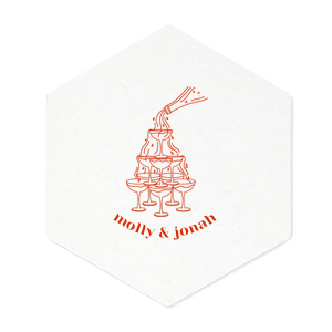 The Classic Champagne Tower Coaster is perfect for weddings, engagements, birthdays and nearly any other gathering or event. The popular design comes in a wide selection of colors so you can best match your event and style. 
