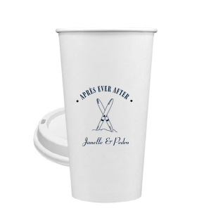 Enjoy a hot beverage after hitting the slopes served in the Après Ever After Paper Cup. The sporty design is perfect for when you need to warm yourself at home or on holiday. Customize the design to give it your own unique and personalized touch.