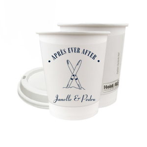 Enjoy a hot beverage after hitting the slopes served in the Après Ever After Paper Cup. The sporty design is perfect for when you need to warm yourself at home or on holiday. Customize the design to give it your own unique and personalized touch.