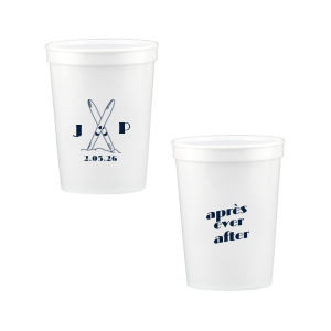 Enjoy a cool beverage after hitting the slopes served in the Après Ever After Cup. The sporty design is perfect for when you need a referesher at home or on holiday. Customize the design to give it your own unique and personalized touch.