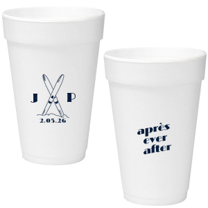 Enjoy a cool beverage after hitting the slopes served in the Après Ever After Cup. The sporty design is perfect for when you need a referesher at home or on holiday. Customize the design to give it your own unique and personalized touch.