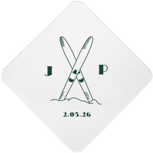 The Après Ever After Coaster is just what you need for home entertainment during the winter season. The customizable design is perfect for holiday, vacation or outdoor themed parties available in a variety of colors.