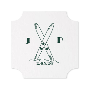 The Après Ever After Coaster is just what you need for home entertainment during the winter season. The customizable design is perfect for holiday, vacation or outdoor themed parties available in a variety of colors.