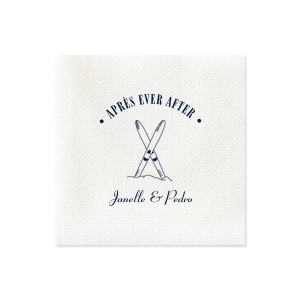 The Après Ever After Napkin is just what you need for home entertainment during the winter season. The customizable design is perfect for holiday, vacation or outdoor themed parties available in a variety of colors, materials and styles to compliment your unique tastes.