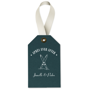Add a personal touch to your gifts with the Après Ever After Tag. The crossed ski design is perfect for thrill seekers or cabin loungers, making it a sporty addition for all your gift giving needs. 