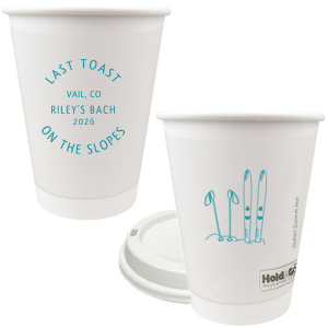 Warm yourself with the Last Toast on the Slopes Paper Cup. Perfect for winter bachelorette parties, travel themed events, and festive functions, the trendy design can be customized to your choice of color and text, exemplifying your unique taste.