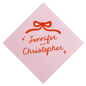 Spread the love for any occasion with the Hand-drawn Twinkle & Bow Napkin. This trendy and stylish design is customizable in a wide variety of colors and materials to create the perfect match for your intimate event. 
