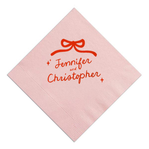 Spread the love for any occasion with the Hand-drawn Twinkle & Bow Napkin. This trendy and stylish design is customizable in a wide variety of colors and materials to create the perfect match for your intimate event. 