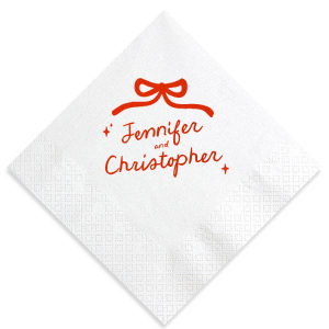 Spread the love for any occasion with the Hand-drawn Twinkle & Bow Napkin. This trendy and stylish design is customizable in a wide variety of colors and materials to create the perfect match for your intimate event. 