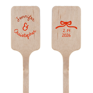 Spread the love at your next party event with the Hand-drawn Bow & Names Stir Stick. Featuring customizable names and dates in a your choice of colors, add a personal touch that guest's are sure to love.