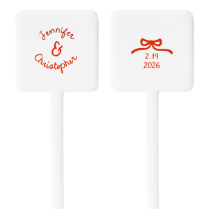 Spread the love at your next party event with the Hand-drawn Bow & Names Stir Stick. Featuring customizable names and dates in a your choice of colors, add a personal touch that guest's are sure to love.