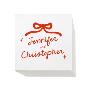 Put your heart into gift giving with the Hand-drawn Twinkle & Bow Box. Available in a variety of different box styles to best suit your needs, customize the lovely gift box with your choice of foil stamp colors and personalized text to showcase your wholehearted adoration. 
