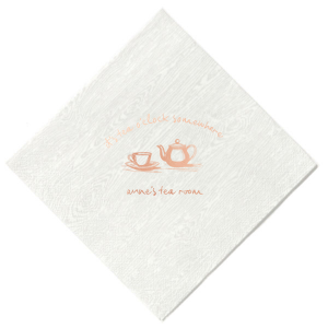 Where-ever you are, whatever the occasion, it's always a good time for a cuppa! Set your table with the It's Tea O'Clock Somewhere Napkin. The quaint napkin is perfect for home entertainment, birthdays, retirement and other special events as well as being suitable for businesses and cafes. Printed on your choice of style and color for napkin or text, your custom design will steep in the adoration of your tea time guests.