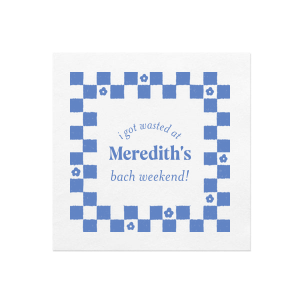 The classic Checkered Floral Border Full Color Napkin is perfect for your next elegant party event. Printed on a variety of high quality napkin style in your choice of color, the classy design is easily customizable to best match your function's personal aesthetic. 