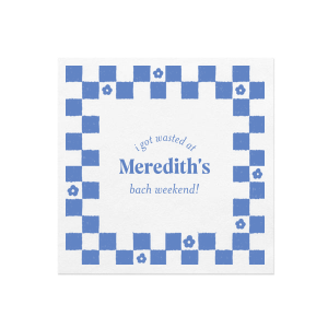 The classic Checkered Floral Border Full Color Napkin is perfect for your next elegant party event. Printed on a variety of high quality napkin style in your choice of color, the classy design is easily customizable to best match your function's personal aesthetic. 