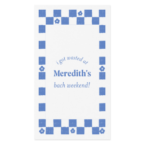 The classic Checkered Floral Border Full Color Napkin is perfect for your next elegant party event. Printed on a variety of high quality napkin style in your choice of color, the classy design is easily customizable to best match your function's personal aesthetic. 