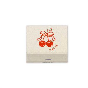 How sweet it is to find your match with the Cherry Bow Names Matchbook. The stylish design makes a perfect gift, memento or souvenir to show your deepest adoration. Featuring customizable text to best express yourself and personalize your message, your loved ones will cherish this cute gift.