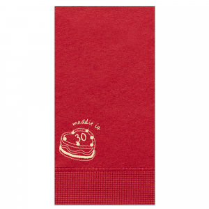 The Cherry Cake Napkin makes for a sweet addition to your next party event! This napkin takes the cake when it comes to style and function, available in a wide variety of styles and colors to best match your personal tastes.