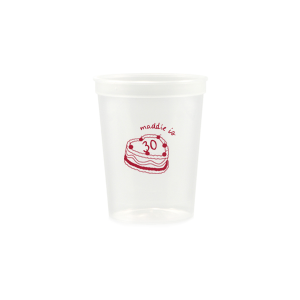 The Cherry Cake Cup makes for a sweet addition to your next party event! Whether it's for a birthday, valentines or wedding, the cute cup is available in a wide variety of styles and colors to best match your personal tastes.