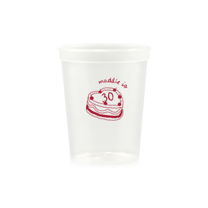 The Cherry Cake Cup makes for a sweet addition to your next party event! Whether it's for a birthday, valentines or wedding, the cute cup is available in a wide variety of styles and colors to best match your personal tastes.