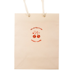 Pair your next big party with something sweet in the Cherry On Top Bag. The stylish design makes for perfect giftware, imparting a memento or souvenir to your adoring guests. Featuring customizable text and colors, choose the best way to express yourself!