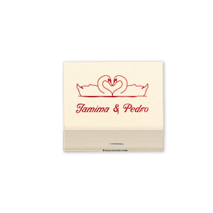Celebrate love in all its forms with the Swan Lovers Matchbook. The beautiful and elegant design comes in your choice of colors with customizable text to represent you and your partner's one of a kind love for each other.