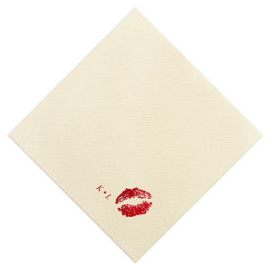 Leave your mark with the Lipstick Kiss Napkin. This cheeky design is perfect for valentine's parties, engagements or any other lovey-dovey special event in your life. Available in your choice of style and color, customize the product to fit your personal taste for your next special occasion.