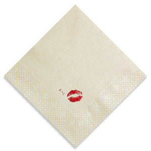 Leave your mark with the Lipstick Kiss Napkin. This cheeky design is perfect for valentine's parties, engagements or any other lovey-dovey special event in your life. Available in your choice of style and color, customize the product to fit your personal taste for your next special occasion.