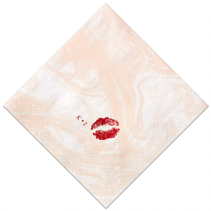 Leave your mark with the Lipstick Kiss Napkin. This cheeky design is perfect for valentine's parties, engagements or any other lovey-dovey special event in your life. Available in your choice of style and color, customize the product to fit your personal taste for your next special occasion.