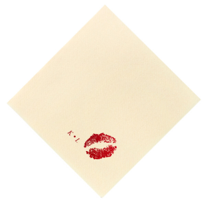 Leave your mark with the Lipstick Kiss Napkin. This cheeky design is perfect for valentine's parties, engagements or any other lovey-dovey special event in your life. Available in your choice of style and color, customize the product to fit your personal taste for your next special occasion.