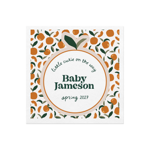 Make life all the more sweet with the Orange Bunches Photo Napkin at your next special party event. The cute and colorful design is printed in full color ink on high quality napkins, perfect for spring or summertime functions. Customize the text to create a personal phrase to make your next engagement party, birthday or wedding an unforgettably bright occasion. 