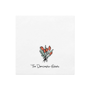 Always say yes to flowers! The Tulip Bouquet Full Color Napkin is a simple and elegant design that captures spring time joy and renewal. The full color photo napkin is ink printed on high quality napkins with customizable text personalized to your sensibilities. Perfect for spring time weddings, engagements, anniversaries, or Easter functions. Whatever your party event is, this product is sure to spark a sunny mood.