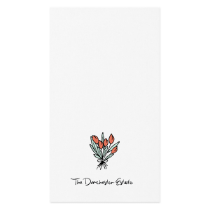 Always say yes to flowers! The Tulip Bouquet Full Color Napkin is a simple and elegant design that captures spring time joy and renewal. The full color photo napkin is ink printed on high quality napkins with customizable text personalized to your sensibilities. Perfect for spring time weddings, engagements, anniversaries, or Easter functions. Whatever your party event is, this product is sure to spark a sunny mood.