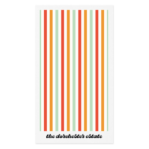 Go retro with the Groovy Stripes Photo Napkin! The sleek design keeps it simple with vertical multicolor lines above custom text. Ink printed on high quality napkins, the colorful design is perfect for home entertainment or whatever party you're next planning.