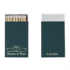 Celebrate love in all its forms with the Swan Lovers Matchbox. The beautiful and elegant design comes in your choice of colors with customizable text to represent you and your partner's one of a kind love for each other.