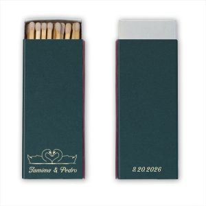 Celebrate love in all its forms with the Swan Lovers Matchbox. The beautiful and elegant design comes in your choice of colors with customizable text to represent you and your partner's one of a kind love for each other.
