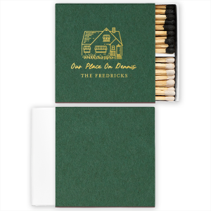 Illustrated House Matches are the perfect way to add a unique touch to your home decor. With their one-of-a-kind design, these matches are sure to become a conversation piece at your next gathering.

Looking to have a sketch made of a specific home?  Email us a picture of the house at customerservice@foryourparty.com and we will reply with a quote for our design services