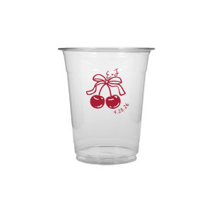 Raise a glass at your next special event with the Cherry Bow Initials Cup! The two cherries are tied together by a bow, reflecting the partnership of you and your sweetheart. Customize the text to make it extra special at your next momentous occasion, be it an engagement, wedding, anniversary or any other celebration of love.