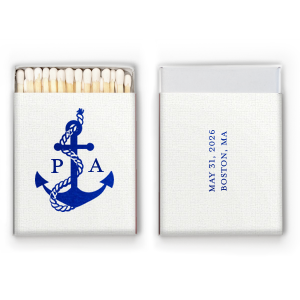 The Anchor Nautical Nuptial Matchbox makes for a wonderful and stylish keepsake for your next big party event. Whether for an engagement, wedding or anniversary, the maritime design is perfect for outdoor or coastal themed occasions, ensuring smooth sailing towards a good time. 