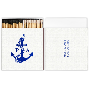 The Anchor Nautical Nuptial Matchbox makes for a wonderful and stylish keepsake for your next big party event. Whether for an engagement, wedding or anniversary, the maritime design is perfect for outdoor or coastal themed occasions, ensuring smooth sailing towards a good time. 