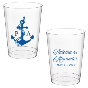The Sailboat Nautical Nuptial Cup makes a splendid addition to toasting on the coast! Featuring a two-sided design, the anchor graphic makes for great maritime or coastal themed events. Customize the opposing side's text to convey your own heartfelt message! 