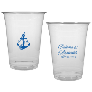 The Sailboat Nautical Nuptial Cup makes a splendid addition to toasting on the coast! Featuring a two-sided design, the anchor graphic makes for great maritime or coastal themed events. Customize the opposing side's text to convey your own heartfelt message! 