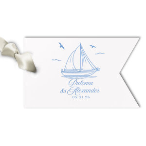 Embellish your gifts with a personal touch with the Sailboat Nautical Nuptial Gift Tag. The stylish tag is perfect to add to any gift at your party event, giving an extra special touch to honored guests. Customize the text to impart your own unique message that is sure to be as unforgettable as your big event.