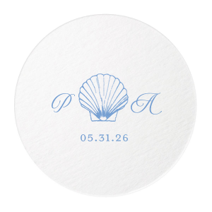 Your next party event will be a hit with the Seashell Monogram Coaster. The design features a beautiful shell flanked by monogram initials. Our customizer makes it easy to personalize the design to best match your unique sense of style.