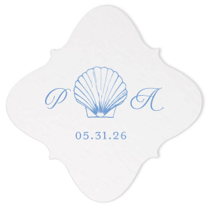 Your next party event will be a hit with the Seashell Monogram Coaster. The design features a beautiful shell flanked by monogram initials. Our customizer makes it easy to personalize the design to best match your unique sense of style.