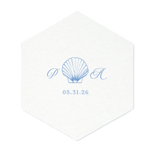 Your next party event will be a hit with the Seashell Monogram Coaster. The design features a beautiful shell flanked by monogram initials. Our customizer makes it easy to personalize the design to best match your unique sense of style.