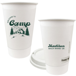 Toast to the good times with the Welcome to Camp Bachelorette Cup. The scenic design is ideal for destination bachelorette events but is suitable for any outdoorsy occasion. The customizable design comes in your choice of style and color to make your momentous party all the more memorable. 